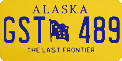 AK license plate GST489