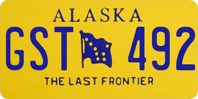AK license plate GST492