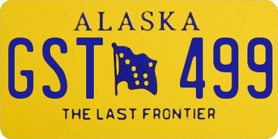 AK license plate GST499