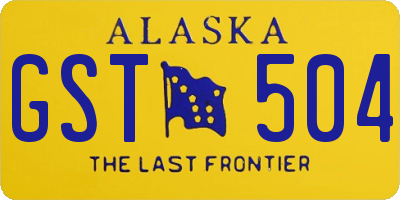 AK license plate GST504
