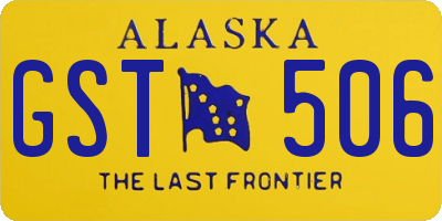 AK license plate GST506
