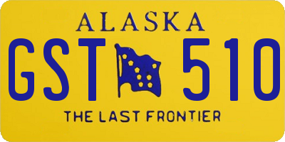 AK license plate GST510