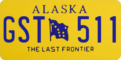 AK license plate GST511
