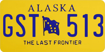 AK license plate GST513