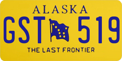AK license plate GST519