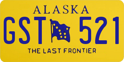 AK license plate GST521