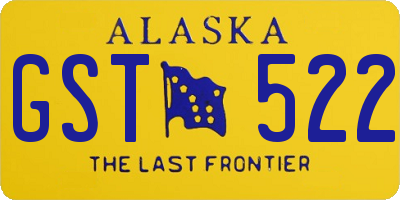 AK license plate GST522