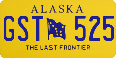 AK license plate GST525
