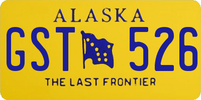 AK license plate GST526