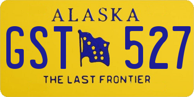 AK license plate GST527