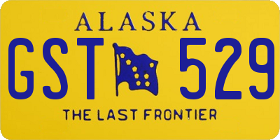 AK license plate GST529