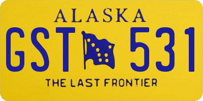 AK license plate GST531