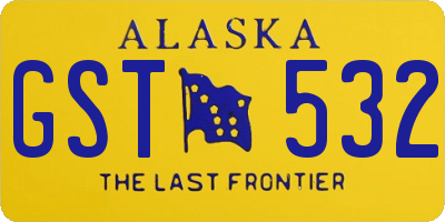 AK license plate GST532