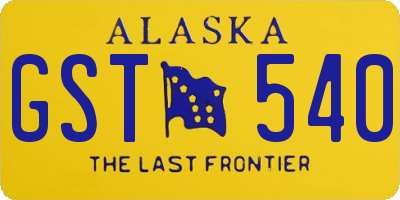 AK license plate GST540