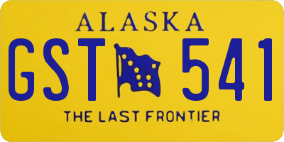 AK license plate GST541