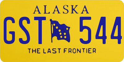 AK license plate GST544