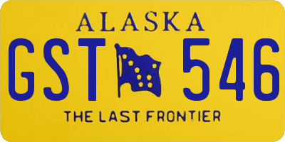 AK license plate GST546