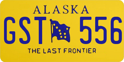 AK license plate GST556