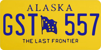 AK license plate GST557