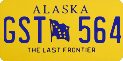 AK license plate GST564