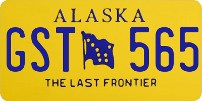 AK license plate GST565