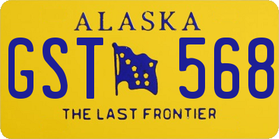 AK license plate GST568