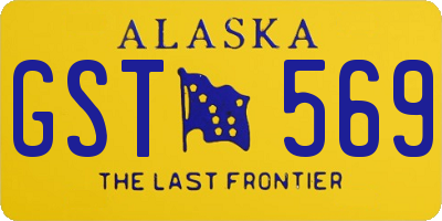 AK license plate GST569