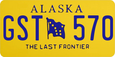 AK license plate GST570