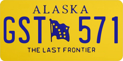 AK license plate GST571