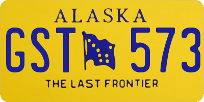 AK license plate GST573