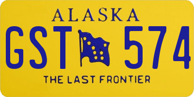 AK license plate GST574