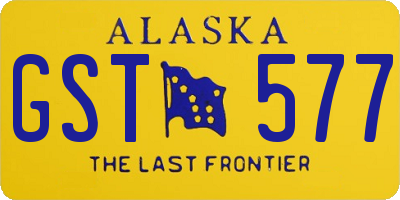 AK license plate GST577