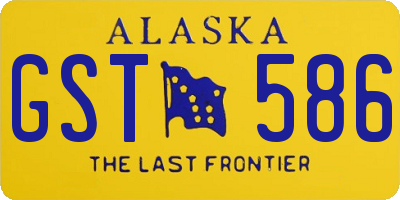 AK license plate GST586