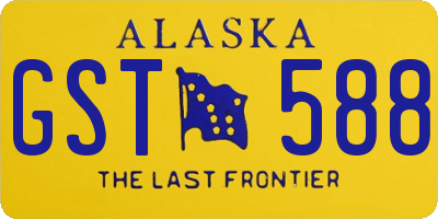 AK license plate GST588