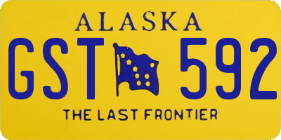 AK license plate GST592