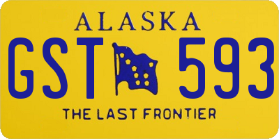 AK license plate GST593