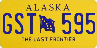 AK license plate GST595