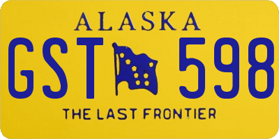 AK license plate GST598