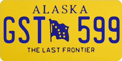 AK license plate GST599