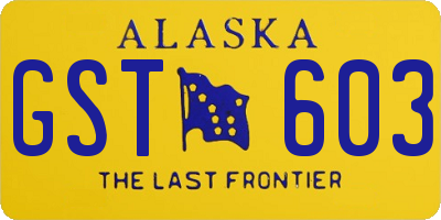 AK license plate GST603