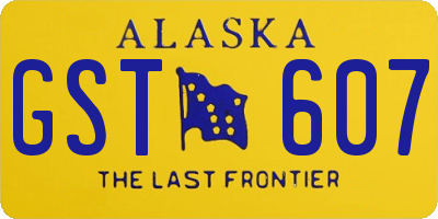 AK license plate GST607