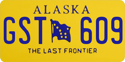 AK license plate GST609