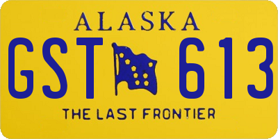 AK license plate GST613
