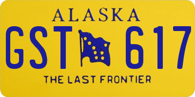 AK license plate GST617