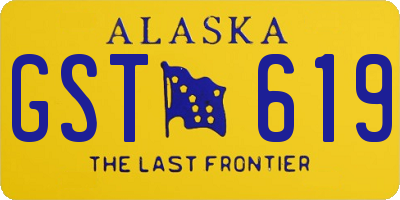 AK license plate GST619