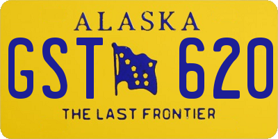 AK license plate GST620