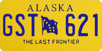 AK license plate GST621