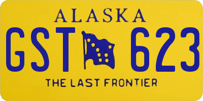 AK license plate GST623