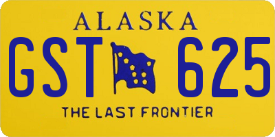 AK license plate GST625