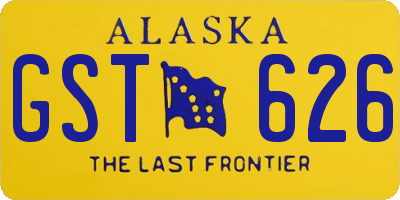 AK license plate GST626